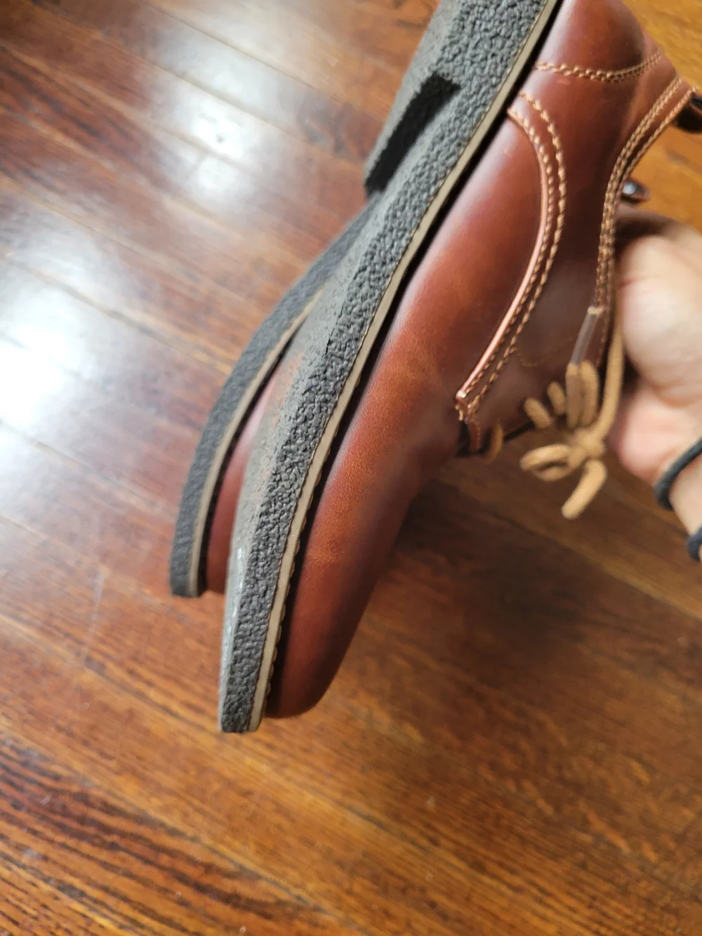 Deer Stags Boys Brown Memory Foam Lace Up Oxford Dress Shoes Classic Size 1.5M
